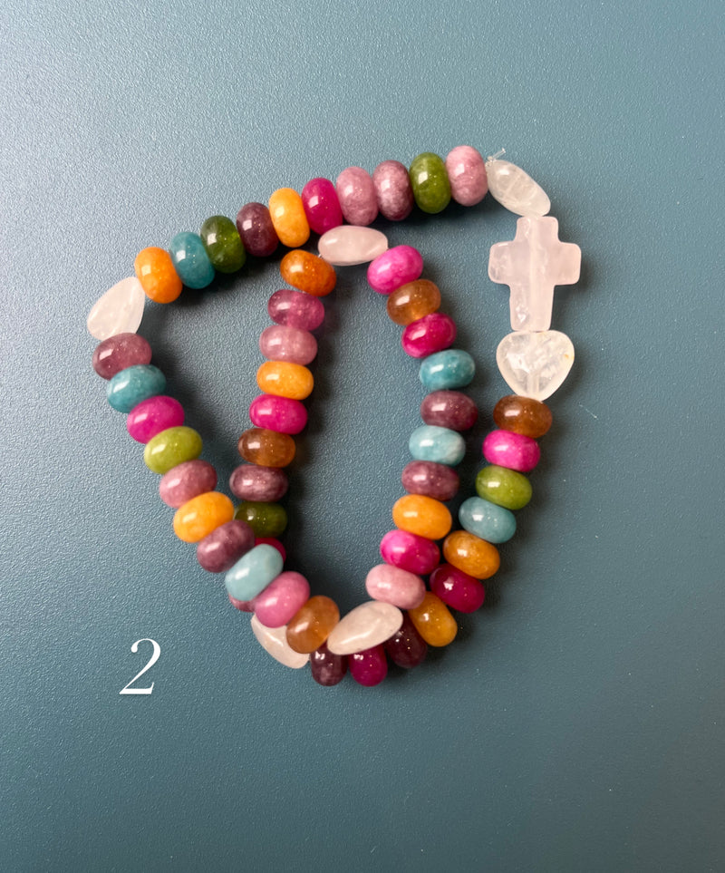 Pulsera Rosario Piedras Naturales 2 vueltas hecho a mano