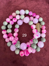 Rosario pulsera collar piedra redonda