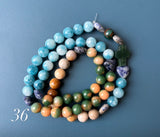 Rosario Collar 3 Vueltas Piedras Naturales hecho a mano