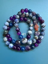 Rosario pulsera collar piedra plana