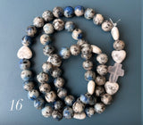 Rosario Collar 3 Vueltas Piedras Naturales hecho a mano