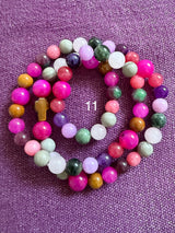 Rosario pulsera collar piedra redonda