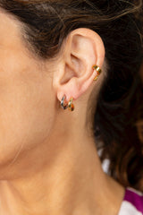 Aros dobles finos Dorado/Plata