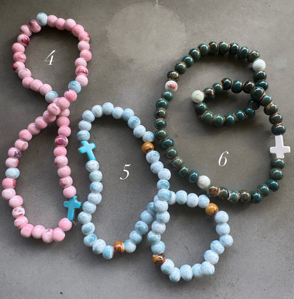 Pulsera Rosario Cerámica Muñeca grande