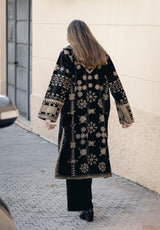 Chaqueta larga terciopelo negro