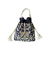 Bolso Perla Hojitas negro