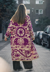 Chaqueta kaftan buganvilla