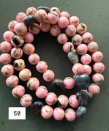 Rosario Collar 3 Vueltas Piedras Naturales hecho a mano