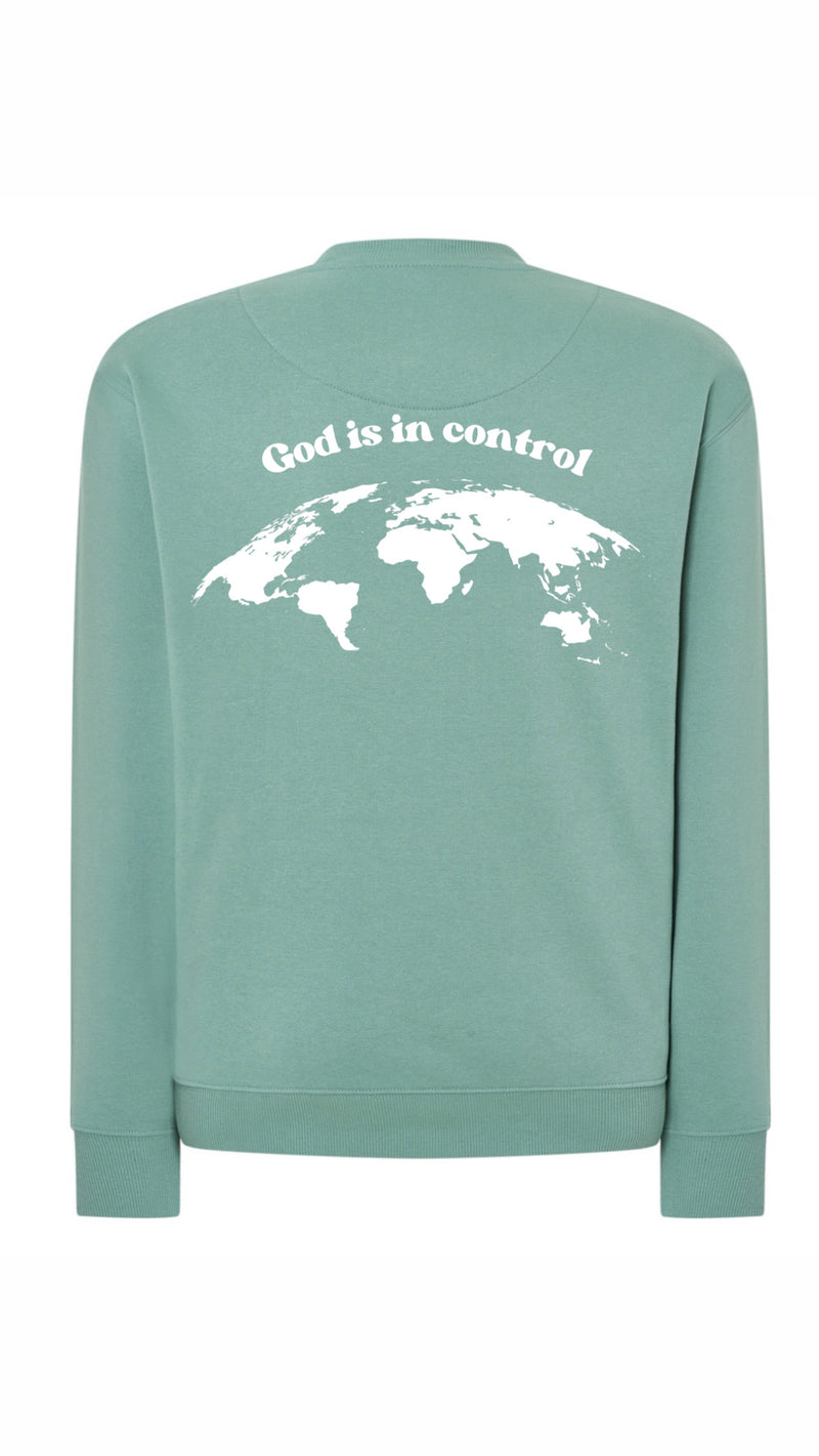 Sudadera Anawim God is in control verde