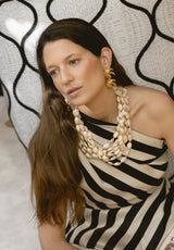 Pendientes hoja tropical