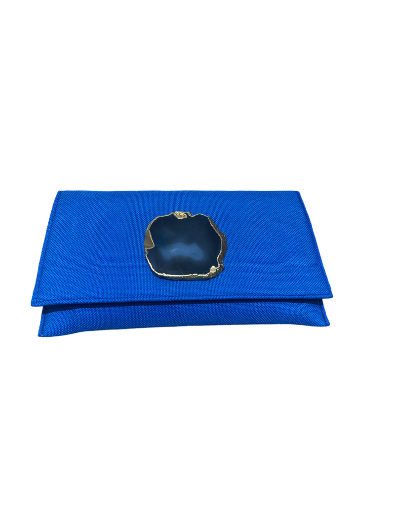 Bolso yute azul eléctrico piedra