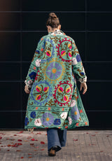 Chaqueta kaftan verde