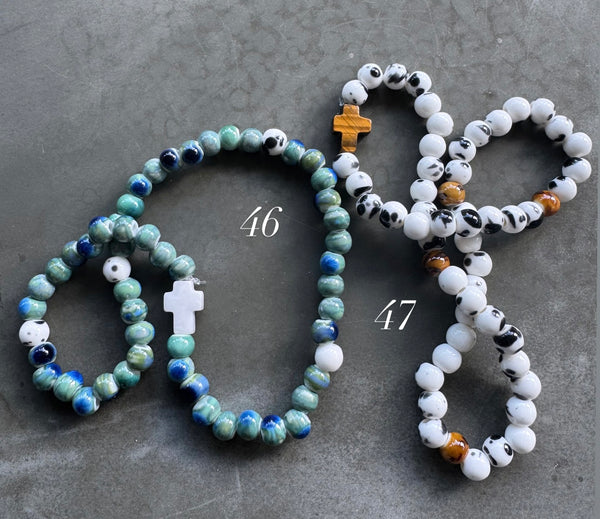 Pulsera Rosario Cerámica Muñeca grande