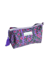 Neceser estampado lila flores fucsia L