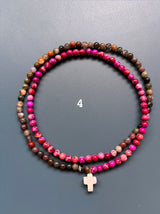 Collar / pulsera piedras cruz