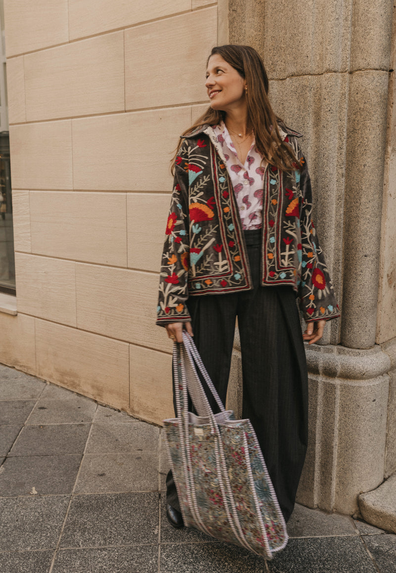 Bolso Tote Bag flor colorines