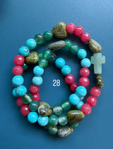 Rosario pulsera collar piedra niño