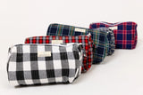 Neceser estampado vichy negro XL