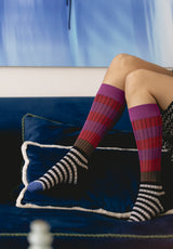 Calcetines rayas buganvilla
