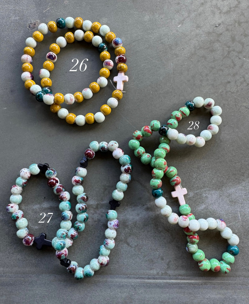 Pulsera Rosario Cerámica Muñeca grande