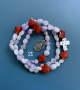Rosario pulsera collar piedra irregular