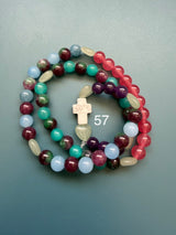 Rosario pulsera collar corazón