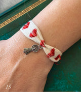 Pulsera Virgen del Pilar Telas Variadas