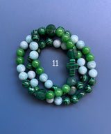 Rosario pulsera collar piedra plana