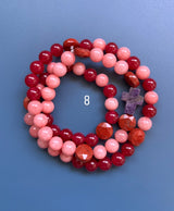 Rosario pulsera collar piedra plana