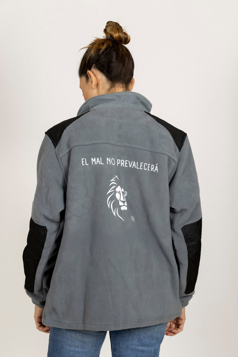 Chaqueta de manga larga con interior polar Solo Dios Anawim Gris