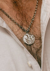 Colgante San José cadena gorda plata