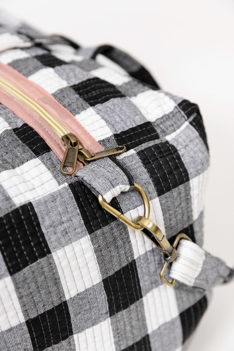 Bolsa viaje vichy negro