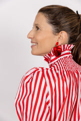 Pendientes rojo clip