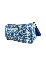 Neceser estampado hojas azul eléctrico L