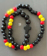 Pulsera Rosario Cerámica 2 vueltas hecho a mano