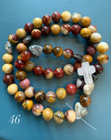 Rosario Collar 3 Vueltas Piedras Naturales hecho a mano