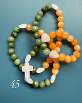 Rosario pulsera collar piedra natural