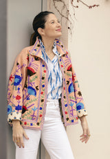 Chaqueta corta melocotón