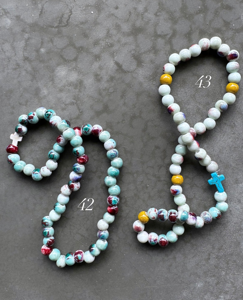 Pulsera Rosario Cerámica Muñeca grande