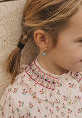 Aros esmaltados flor naranja