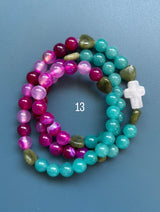 Rosario pulsera collar corazón
