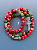 Rosario pulsera collar corazón