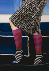 Calcetines rayas buganvilla