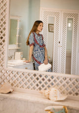 Bolso mano rosas blanco