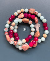 Rosario pulsera collar piedra niño