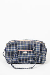 Bolsa viaje vichy azul marino