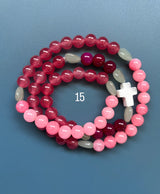 Rosario pulsera collar corazón