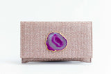 Bolso yute metalizado rosa