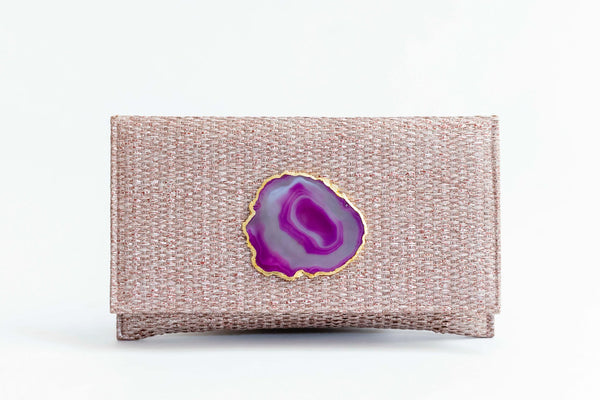 Bolso yute metalizado rosa