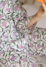 Pijama flores rosa
